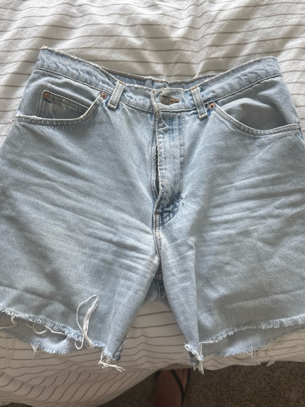 Levi's Light Blue Cutoff Denim Shorts